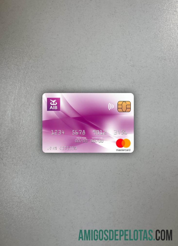 Irlanda AIB Bank Mastercard Photolook Front exemplo